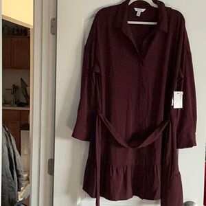 Brand new Maroon knee length dress with tag on